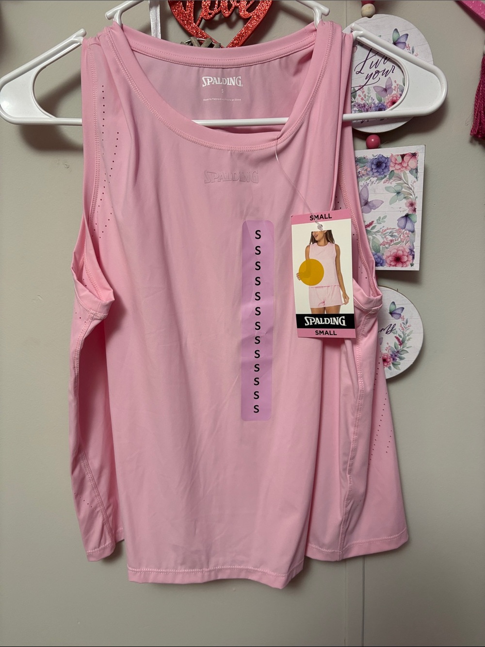 Spalding Light Pink Women's Athletic Tank Top